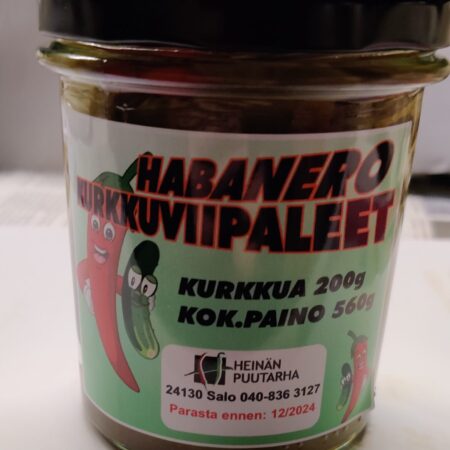 Habanero Kurkkuviipaleet (lasipurkissa) - Habanero gurka skivor (i en glasburk)